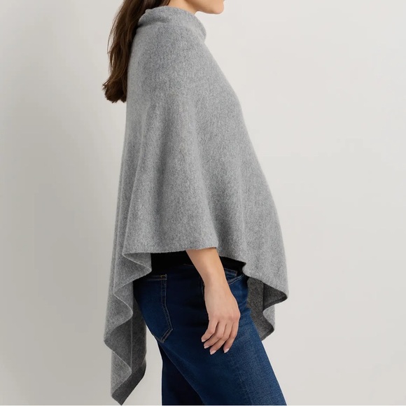 NWT Quince Women's Mongolian Cashmere Nursing Shawl Heather Grey One Size - Picture 10 of 13